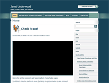 Tablet Screenshot of janetunderwood.com